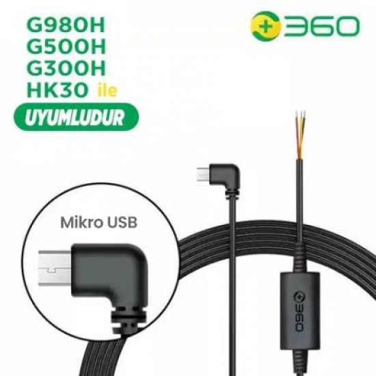 360 G980H, G500H, G300, HK30 İçin Park Modu Kablosu - Micro USB