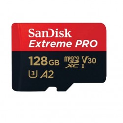 SanDisk Extreme Pro 128GB 200/90MB/s microSDXC UHS-I A2 V30 Adaptörlü Hafıza Kartı