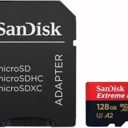 SanDisk Extreme Pro 128GB 200/90MB/s microSDXC UHS-I A2 V30 Adaptörlü Hafıza Kartı