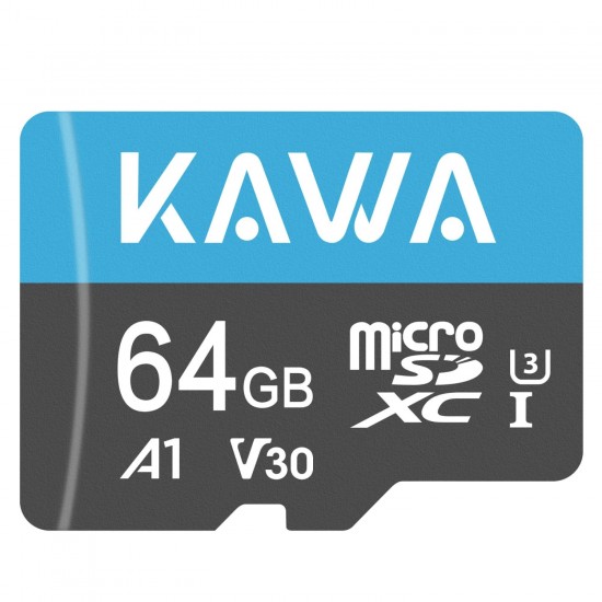 Kawa High Endurance U3 V30 100MB/s Okuma 60MB/s Yazma 64GB Micro SD Hafıza Kartı