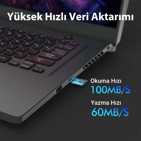 Kawa High Endurance U3 V30 100MB/s Okuma 60MB/s Yazma 64GB Micro SD Hafıza Kartı