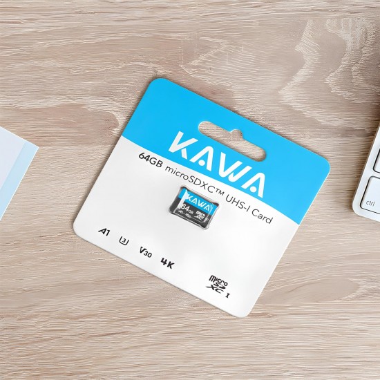 Kawa High Endurance U3 V30 100MB/s Okuma 60MB/s Yazma 64GB Micro SD Hafıza Kartı