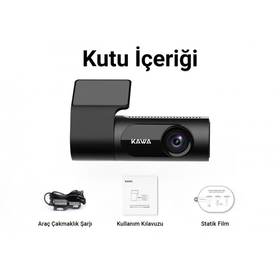 Kawa D6 2K 1440P WDR WiFi 145° Geniş Açılı Araç Kamerası