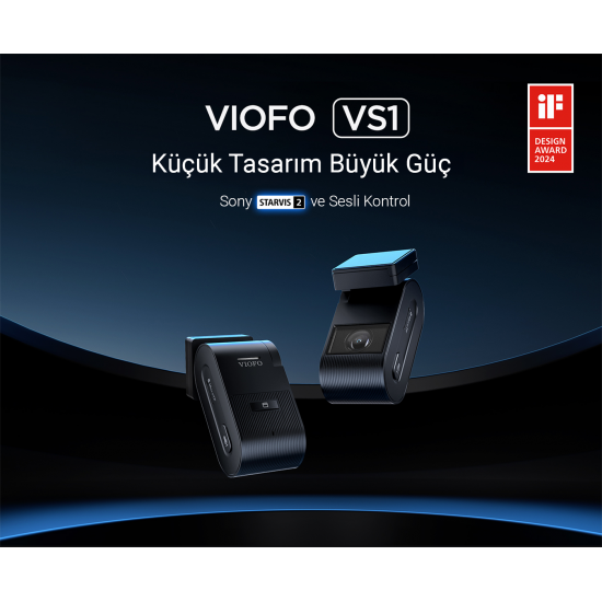 Viofo VS1 2K Sony Starvis 2 Wi-Fi GPS'li 32 GB Viofo Hafıza Kartlı Araç Kamerası