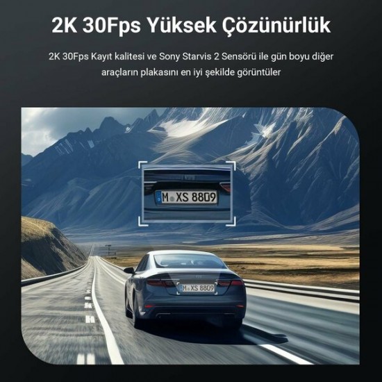 Viofo VS1 2K Sony Starvis 2 Wi-Fi GPS'li 32 GB Viofo Hafıza Kartlı Araç Kamerası