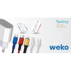 Weko WK-21443 20 Watt Telefon Şarj Adaptörü + Type-C To Lightning Kablo